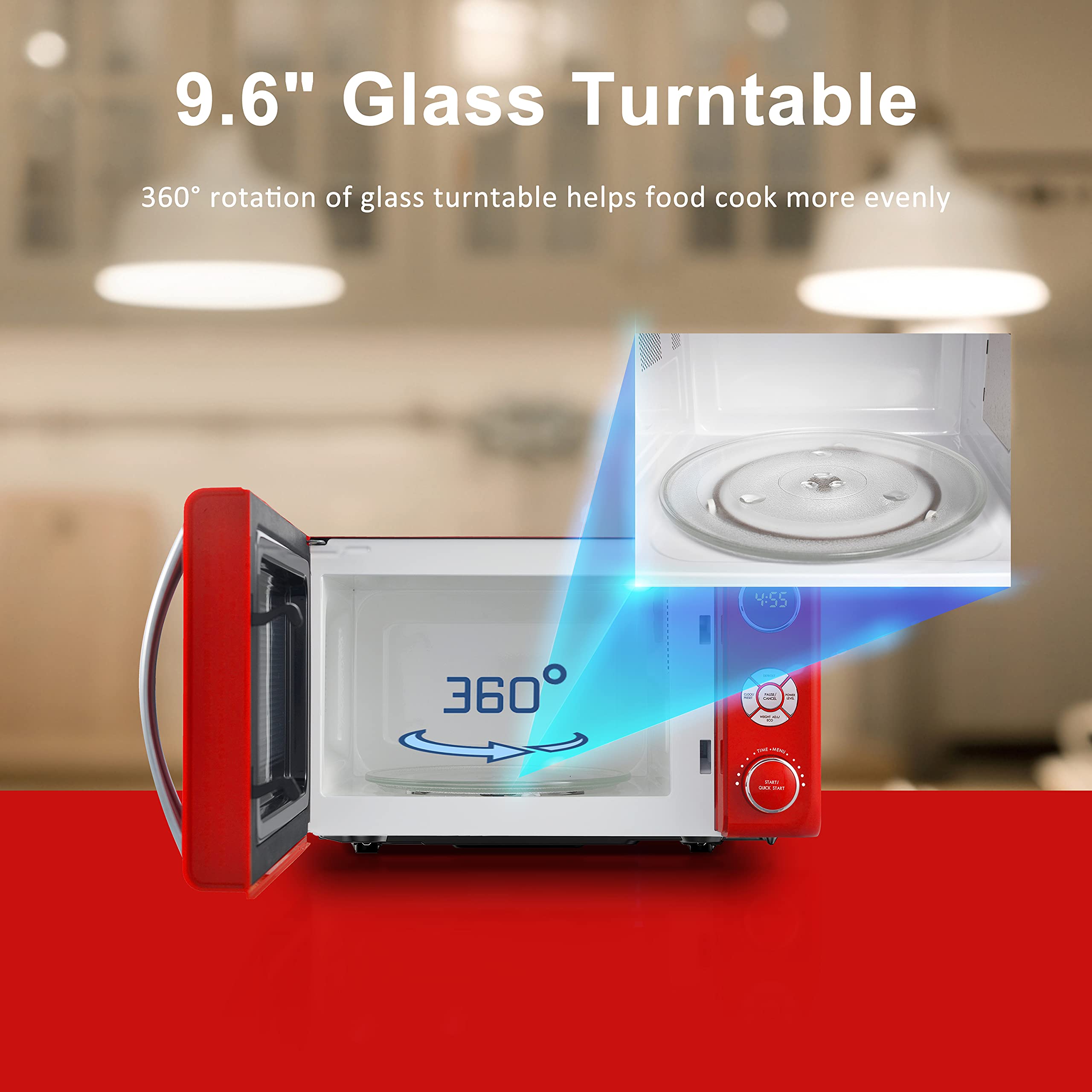 Amazon.com: Galanz GLCMKA07RDR-07 Microwave Oven, LED Lighting